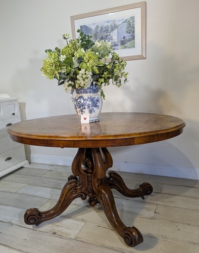 Tilt top loo table antique - table,