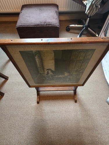 Antique oak panel fire - fire, screen