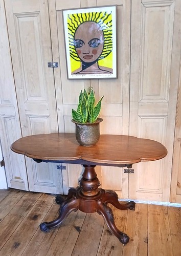 Antique tilt top console - tilt, or