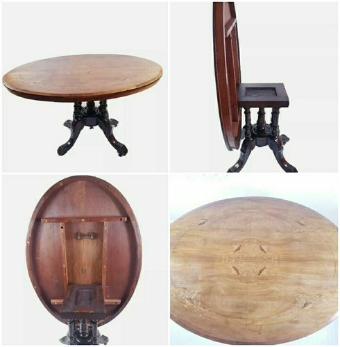 Antique victorian inlaid tilt - antique,