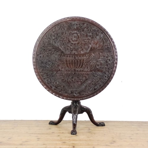 Antique mahogany tripod table - antique,