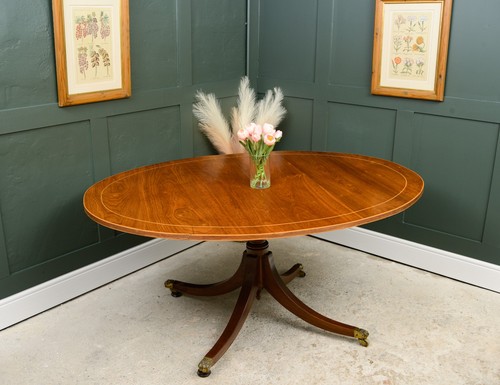 Oval mahogany dining table - oval,