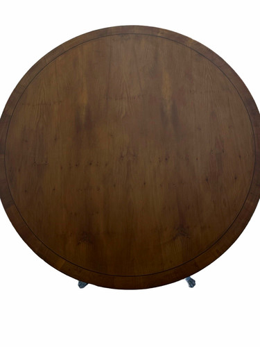 Round wooden pedestal dining - round,