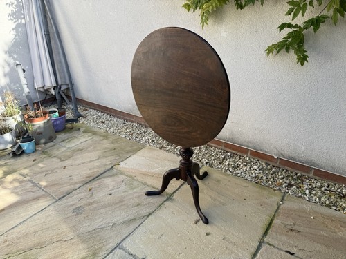 Antique tilt top wooden hall - antique,